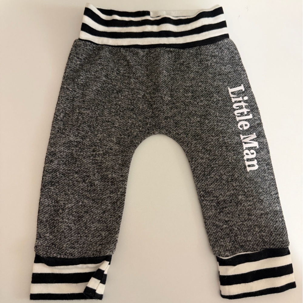 Gray Baby Outfit with Stripes - Picture 3 of 3